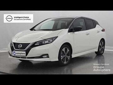 Nissan Leaf 150ch 40kWh Tekna 21.5 + Roue de secours Blanc Lunaire+toit+rétros Noir