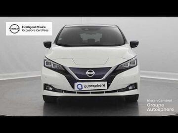 Nissan Leaf 150ch 40kWh Tekna 21.5 + Roue de secours Blanc Lunaire+toit+rétros Noir