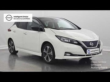 Nissan Leaf 150ch 40kWh Tekna 21.5 + Roue de secours Blanc Lunaire+toit+rétros Noir