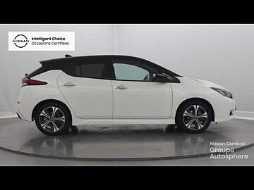 Nissan Leaf 150ch 40kWh Tekna 21.5 + Roue de secours Blanc Lunaire+toit+rétros Noir
