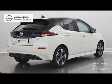 Nissan Leaf 150ch 40kWh Tekna 21.5 + Roue de secours Blanc Lunaire+toit+rétros Noir