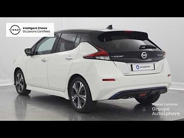 Nissan Leaf 150ch 40kWh Tekna 21.5 + Roue de secours Blanc Lunaire+toit+rétros Noir