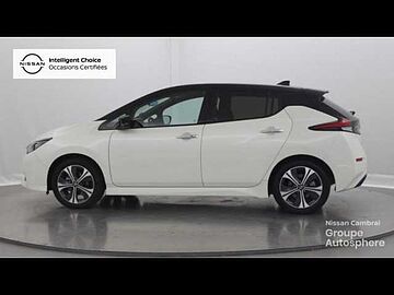 Nissan Leaf 150ch 40kWh Tekna 21.5 + Roue de secours Blanc Lunaire+toit+rétros Noir