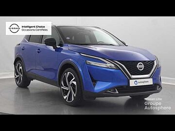 Nissan Qashqai 1.3 Mild Hybrid 158ch Tekna+ Xtronic Bi Ton Bleu Magnétique Toit Noir