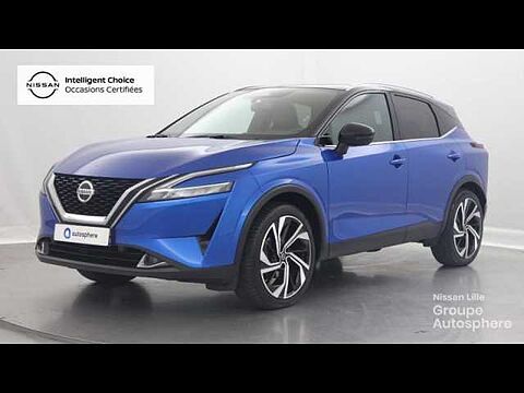 Nissan Qashqai 1.3 Mild Hybrid 158ch Tekna+ Xtronic Bi Ton Bleu Magnétique Toit Noir